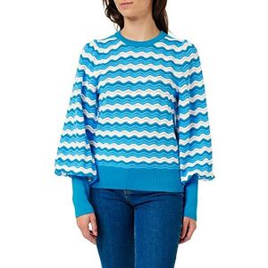 French Connection Dames Onna Ripple Sweater, S Wit/Cloisonne/DB, XL, S Wit/Cloisonne/Db, XL