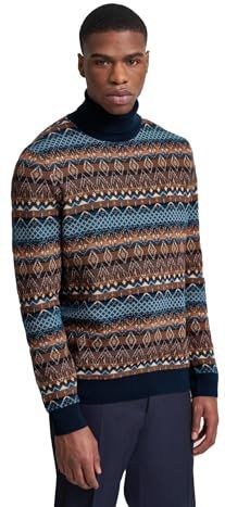 Coltrui - Bruin - Met Multicolor Patroon - Regular Fit