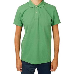 Bonamaison Heren T Piqué met polokraag in comfort fit polo shirt, groen, standaard