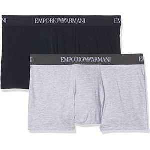 Emporio Armani Heren retroshorts (set van 2), wit/wit, S