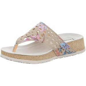 Think Koak voor dames, chroomvrij, gelooid, duurzame teenslippers, SAGE/combi 9010, 39 EU, sage combi 9010, 39 EU