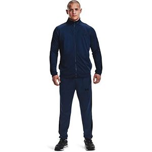 Under Armour Heren Under Armour Knit Mens Poly Training Trainingspak Set Outfit Navy Blauw - XL TRACK SUIT, Academy/Zwart, XL UK