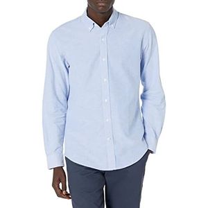 Amazon Essentials Regular-Fit Lange Mouwen Effen Oxford Shirt Blauw, X-Large