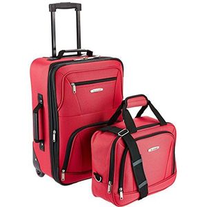 Rockland Fashion Softside Bagageset, rood, Eén maat, Fashion Softside bagageset