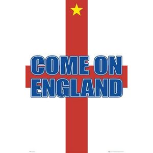 Empire 537027 Engeland - Come On voetbal Europees kampioenschap Vlag Poster Poster Poster Print - Maxiposter afmeting 61 x 91,5 cm
