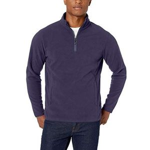 Amazon Essentials Men's Polar fleecejack met kwartrits, Marineblauw, L