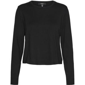 VERO MODA VMSILJE LS O-Neck Short Pullover GA NOOS, Pink-a-boo, XS