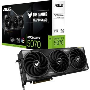 Asus TUF Gaming GeForce RTX 5070 12 GB GDDR7 - Gaming grafische kaart (PCIe 5.0, HDMI, Display 2.1, 3.125 sleuf, axiale ventilatoren, PCB-beschermlaag)