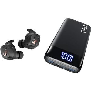 Sennheiser SPORT True Wireless-oordopjes – in-ear hoofdtelefoon met bluetooth voor een actieve levensstijl, aanraakbediening en IP54 & INIU Powerbank, 20000 mAh USB C externe accu
