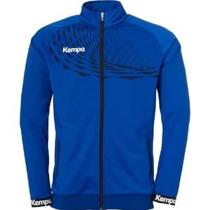 Kempa Herren Wave 26 Poly sport-voetbal trainingssweatshirt voor jongens, sweatjack, blauw (koningsblauw/marineblauw), L