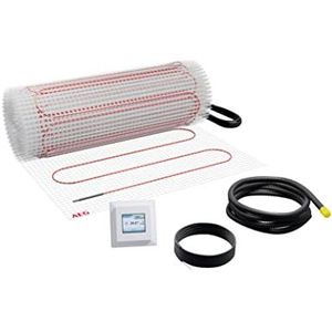 AEG Elektrische vloerverwarming, complete set 6 m², 160 W/m², basis thermische vloer TBS TB 160/6 Set Plus, 205806, incl. kamerthermostaat, bodemtemperatuursensor en noodzakelijk installatiemateriaal.