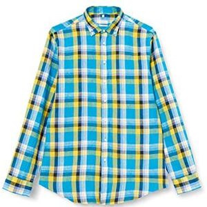 Seidensticker Men's Shaped Fit Overhemd met lange mouwen, turquoise, 39, turquoise, 39