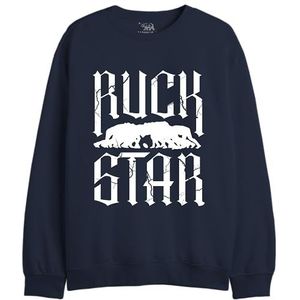 Republic Of California Ruck Star UXREPCZSW044 Sweatshirt voor heren, marineblauw, maat XL, Marine., XL