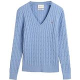 Gant - 4800101 - Gebreide Pullover - Blauw - Katoen Stretch
