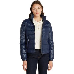 Tommy Hilfiger - LW Down Feminine Gloss Jacket - Puffer Jacket - Blauw - Materiaal: Polyester