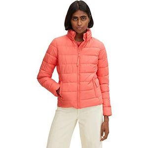 TOM TAILOR Dames Lichtgewicht donsjack 1031313, 12230 - Smooth Papaya Red, XS