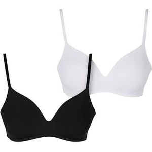 Urban Classics - Lot de 2 - Soutiens-gorge - Zwart/Wit - 85B