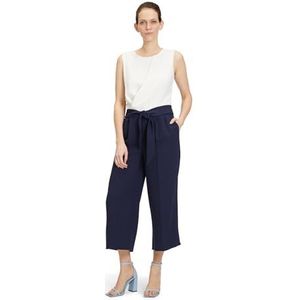 Betty & Co Jumpsuit voor dames, zonder mouwen, Patch Dark Blue/Cream, 44