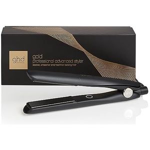 ghd Professionele goudstijltang, geen extreme hitte, keramische zwemplaten, zachte glanzende coating, pluisvrij, 30 seconden opwarming, uitschakelmodus