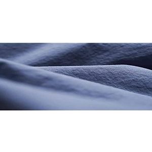L1NK STUDIO Beddengoed 180 x 220 cm - dekbedovertrek katoen 100% (percal 200 draden) voor bed 105 cm effen kleur Blueberry