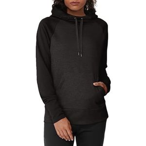 Hanes Dames Hoody, Zwarte Solid/Zwarte Heide, L