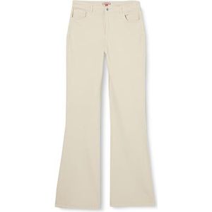 Joe Browns Dames Essentials Ecru Hoge Taille Bootcut Flared Jeans, Beige, 10L, Ecru, 36