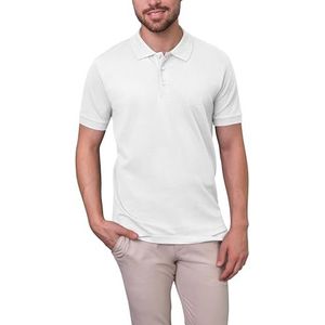 HRM - Luxe Stretch Polo - Wit - Heren Poloshirt - 95% Katoen & 5% Elastan