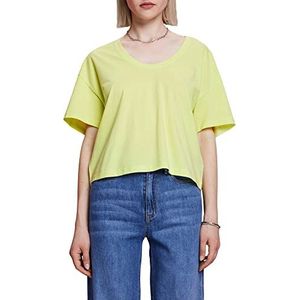 edc by ESPRIT Dames 053CC1K302 T-shirt, 760/lime geel, XXS, 760/Lime Yellow, XXS