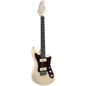EKO Gamingars Camaro VR 2 90, elektrische gitaar, behuizing van populier, hals van esdoorn en toets van WPC, 2 pickups P-90, 3-weg toggle-schakelaar, volumeregelaar en toonregelaar, kleur crème