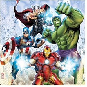 Procos - Papieren servetten FSC Marvel Avengers Infinity Stones (33 x 33 cm, dubbele doek), 20 stuks, meerkleurig, 93873
