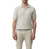 s.Oliver BLACK LABEL - Gebreid Poloshirt - Lichtbeige - Katoen - Korte Mouwen