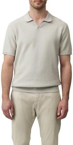 s.Oliver BLACK LABEL - Gebreid Poloshirt - Lichtbeige - Katoen - Korte Mouwen