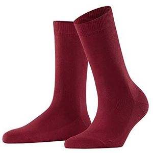 FALKE Dames Sokken Family W SO Duurzaam Katoen Eenkleurig 1 Paar, Rood (Scarlet 8228) nieuw - milieuvriendelijk, 35-38