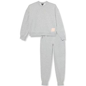 Emporio Armani Iconic Terry Loungewear Tracksuit, lichtgrijs, L