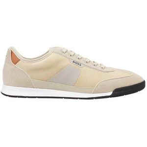 Lage sneakers met applicaties in suèdelook, model 'NITAN'