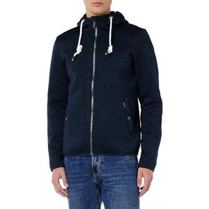 Colina Heren gebreide fleece blouson sweatshirt, marineblauw, gemêleerd, M