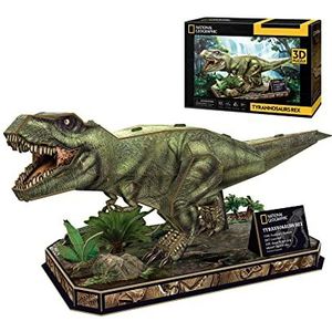 National Geographic - 3D-puzzel, Tyrannosaurus Rex, dinosaurus, speelgoed, 3D-puzzel, kinderen vanaf 8 jaar, dinosaurus puzzel T Rex, dinosauruspellen