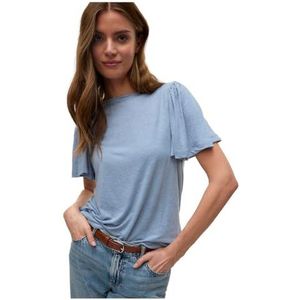 Top - Boothals - Korte Mouwen - Volumineuze Mouwen - Regular Fit