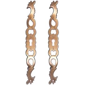 cyclingcolors 2 x rozetten voor meubels van zamak, antieke bronzen afwerking, meubelkasten 194 x 24 mm, links