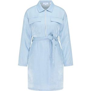 Festland Dames hemdblousejurk 17910930-FE04, lichtblauw, L, lichtblauw, L
