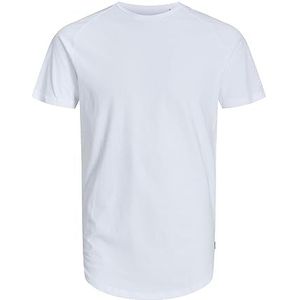 JACK & JONES Heren T-shirt biologisch katoen, wit, XS