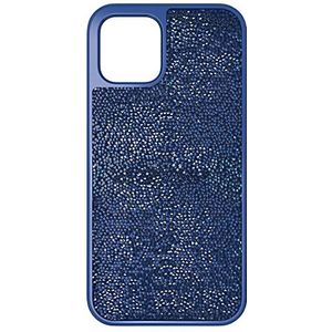 Swarovski Glam Rock iPhone 12/12 telefoonhoesje, blauw gekristalliseerd telefoonhoesje uit de Glam Rock collectie