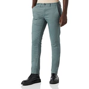 Teddy Smith P-Chino Satijnen broek, vintage, kaki, 34 heren