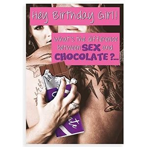 Humor Grappige Verjaardagskaart Seks en chocolade - 7 x 5 inch - Regal Publishing