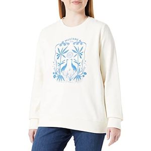 MUSTANG Dames Style Bea C Print Pullover, WHISPER WHITE 2013, L