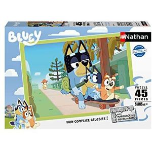 Nathan - Kinderpuzzel - 45 delen - middag familie - bluey - meisjes of jongens vanaf 5 jaar - hoogwaardige puzzel - dik en duurzaam karton - dieren - 86166
