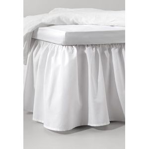 Jotex - Zack Volant - Bedrok - Wit - 120 x 200 cm - 100% Biologisch Katoen - Hoogte 45 cm