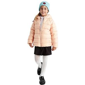 DeFacto Pufferjas voor meisjes, gewatteerde jas voor meisjes (salmon, 4/5 Y), roze (salmon)