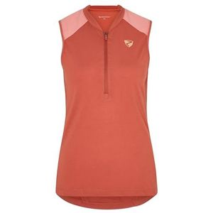Ziener NARALI fietsshirt voor dames, mountainbike, racefiets, ademend, sneldrogend, elastisch, mouwloos, kastanje, 36