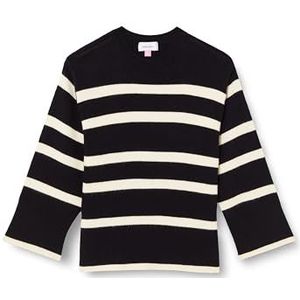 VERO MODA VMSABA LS trui met ronde hals GA Girl NOOS, zwart/strepen: berk